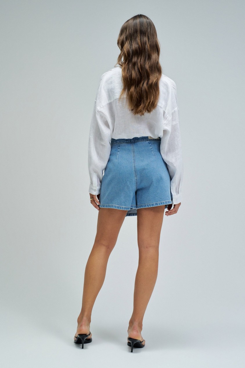 SKORT IN LIGHTDENIM
