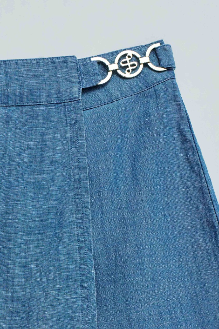 SKORT IN LIGHTDENIM