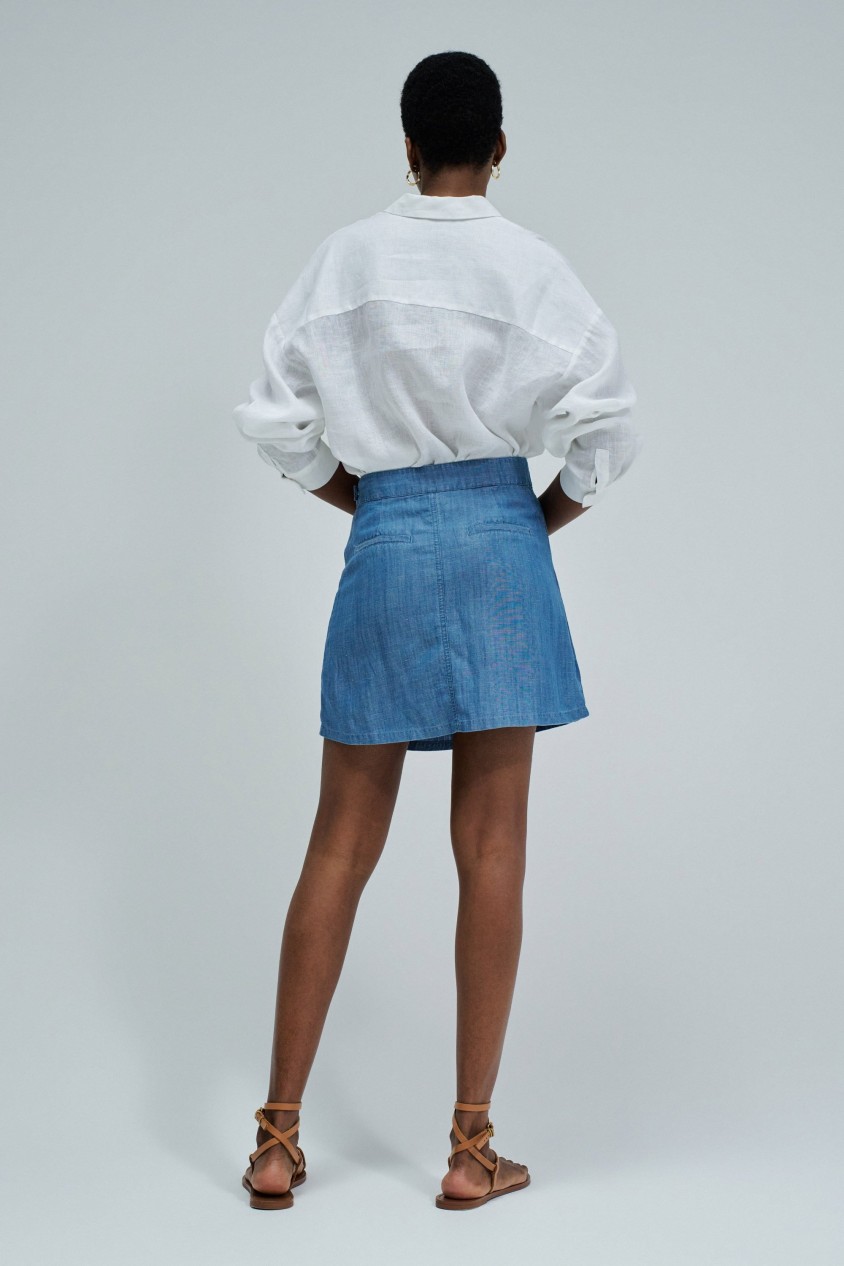 SKORT IN LIGHTDENIM