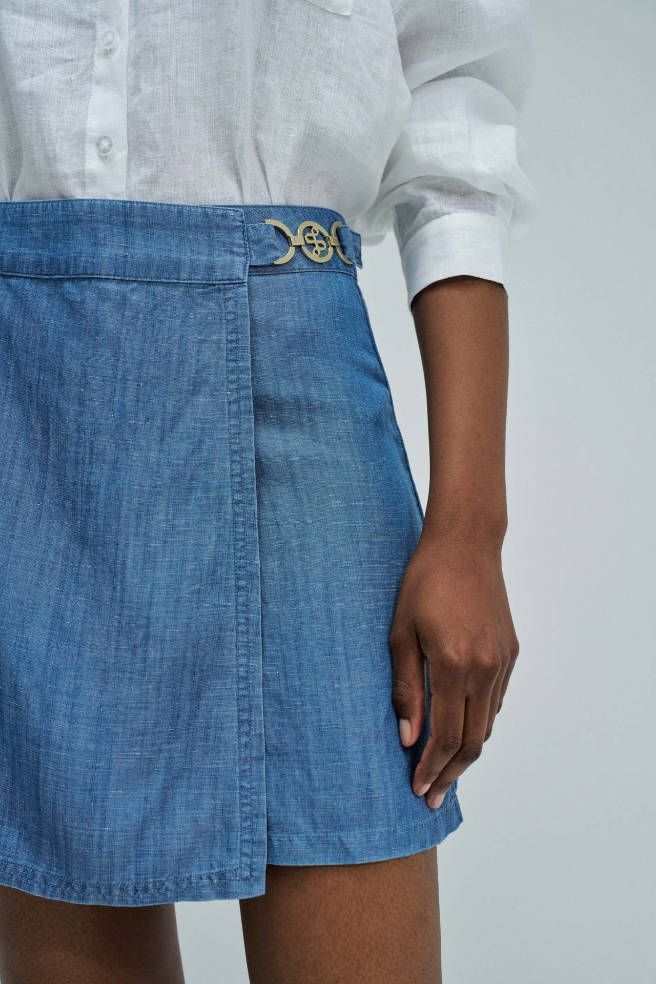 SKORT EM LIGHTDENIM