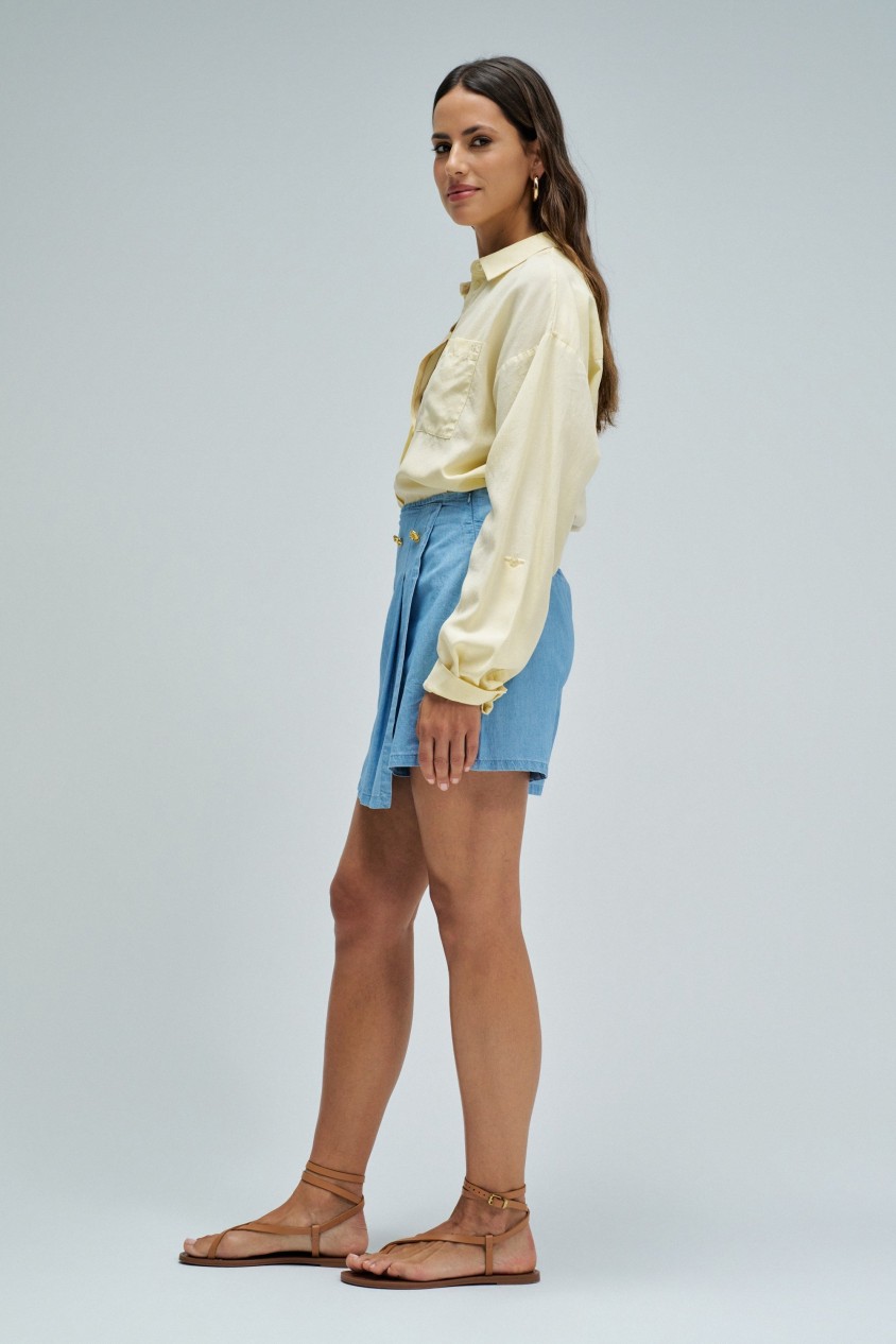 SKORT IN LIGHTDENIM