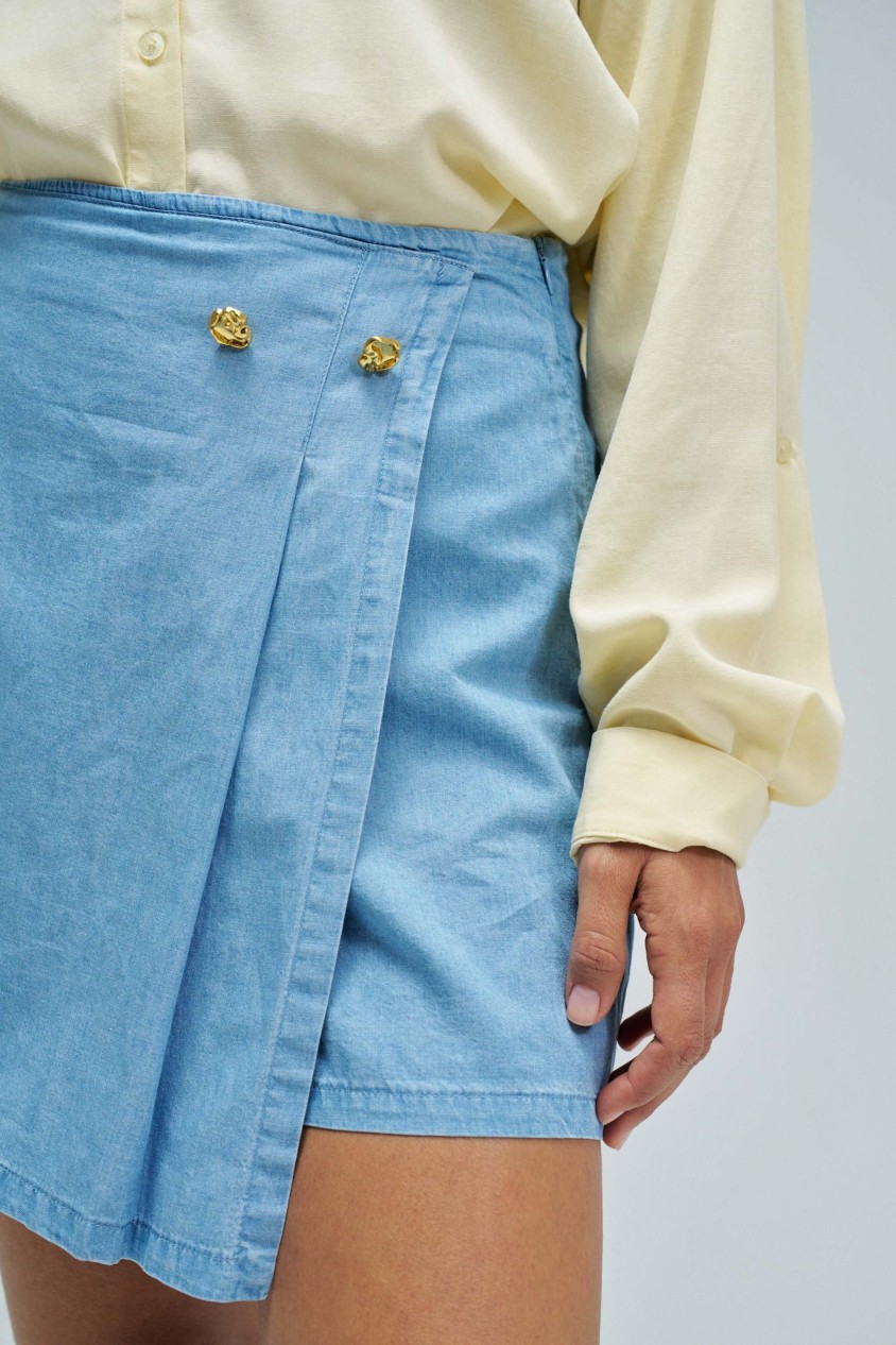 SKORT IN LIGHTDENIM