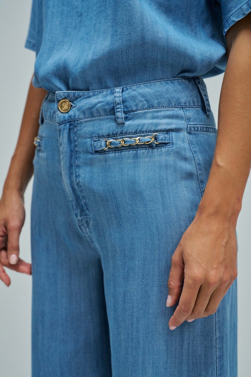 PANTALONES EN LIGHTDENIM CON PERNA WIDE