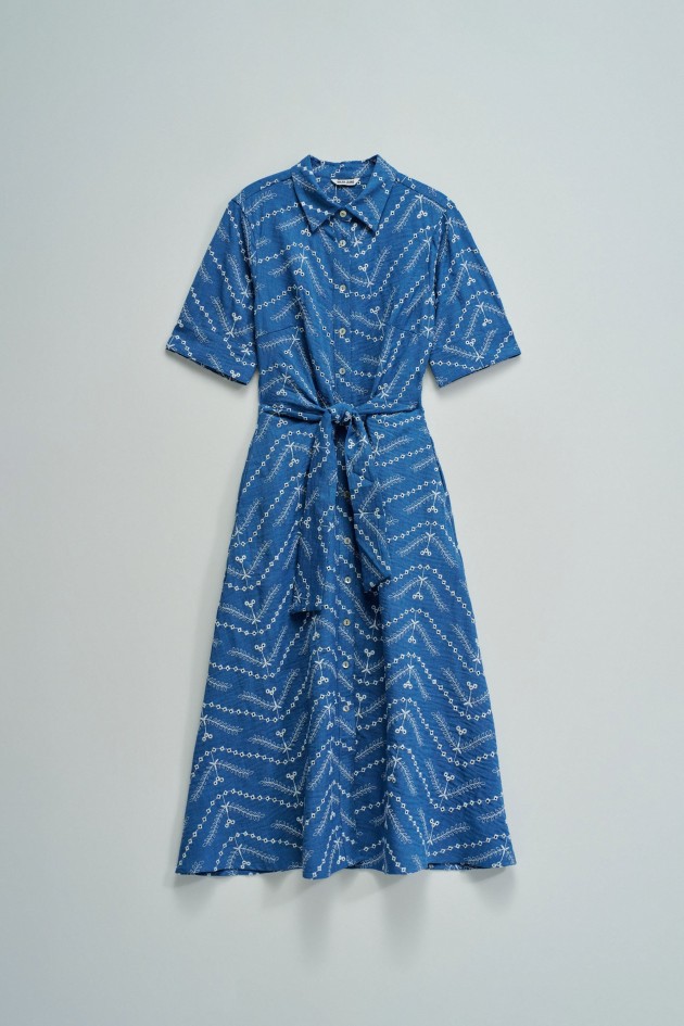 ROBE CHEMISE MIDI AVEC BRODERIES