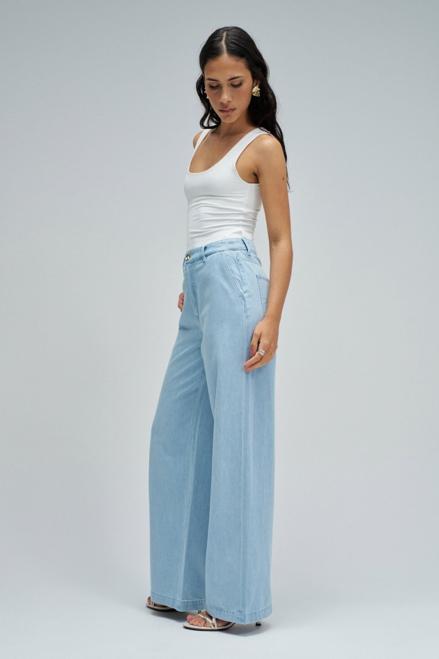 PANTALONS CHINO WIDE EN LIGHTDENIM