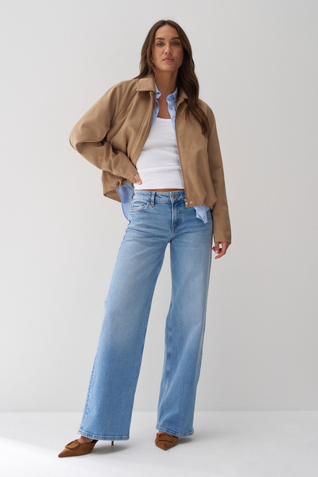 LOW RISE WIDE JEANS