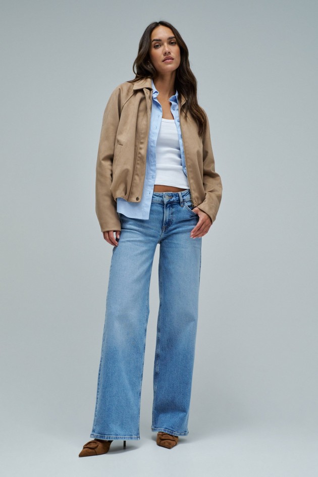 LOW RISE WIDE JEANS