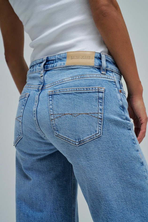 LOW RISE WIDE JEANS