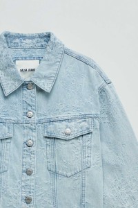 VESTE EN DENIM AVEC JACQUARD
