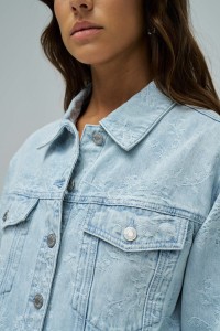 VESTE EN DENIM AVEC JACQUARD