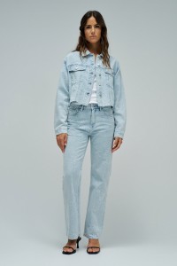 VESTE EN DENIM AVEC JACQUARD