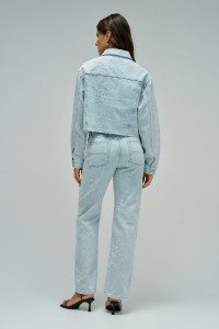 VESTE EN DENIM AVEC JACQUARD
