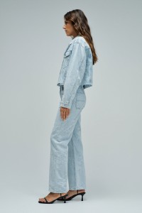 VESTE EN DENIM AVEC JACQUARD