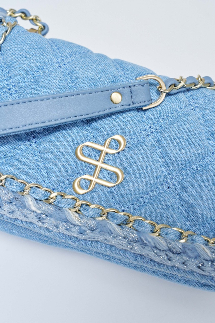 MALA ACOLCHOADA EM DENIM