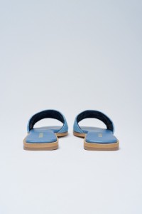 DENIM SANDALS WITH BRANDING