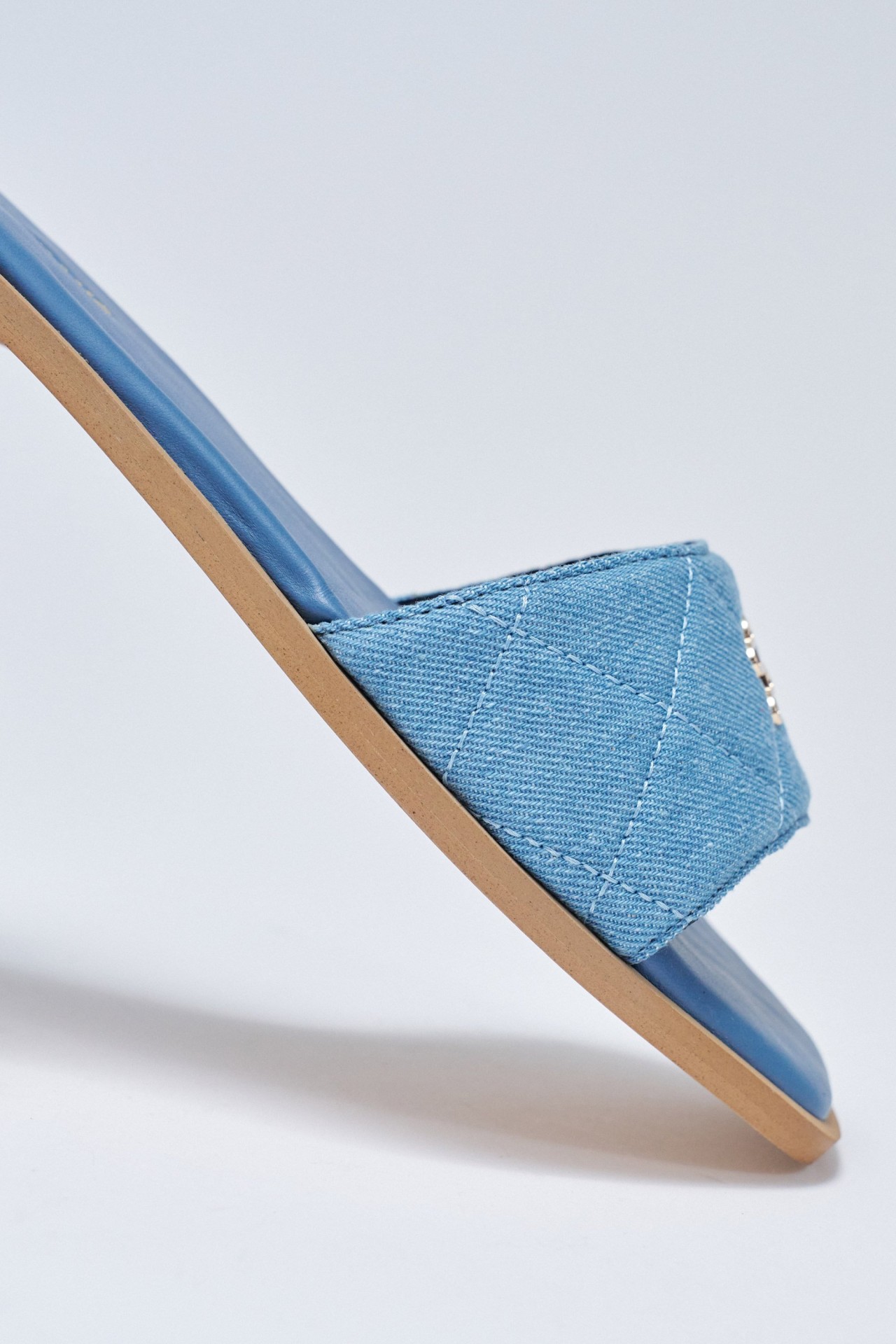 DENIM SANDALS WITH BRANDING
