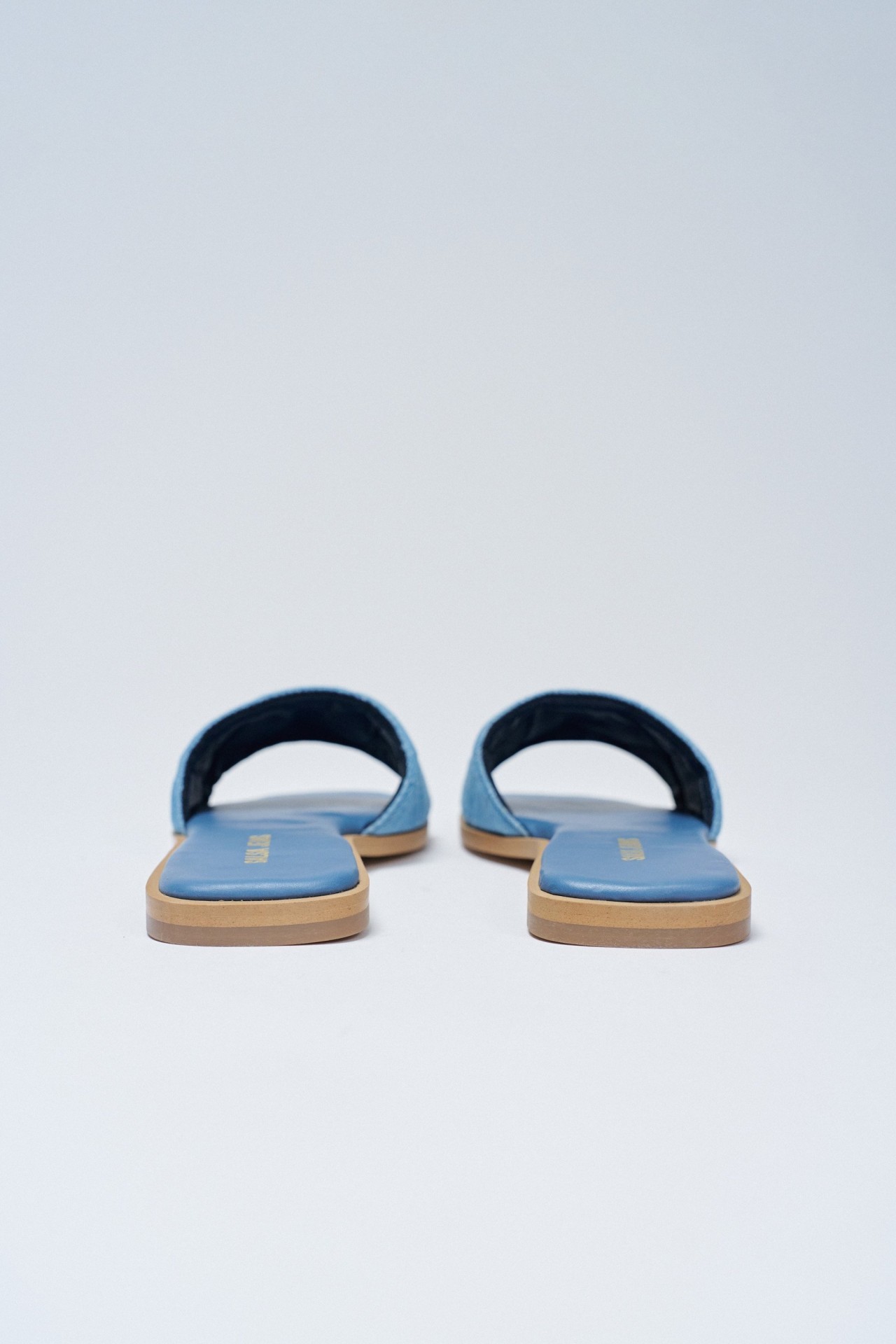 DENIM SANDALS WITH BRANDING
