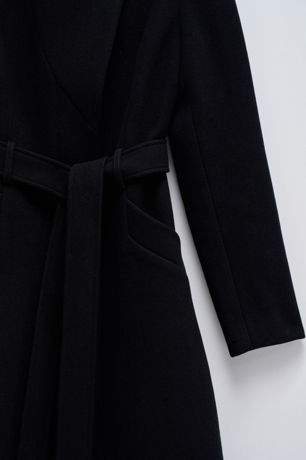 LONG GRACE WOOLLEN COAT WITH BELT
