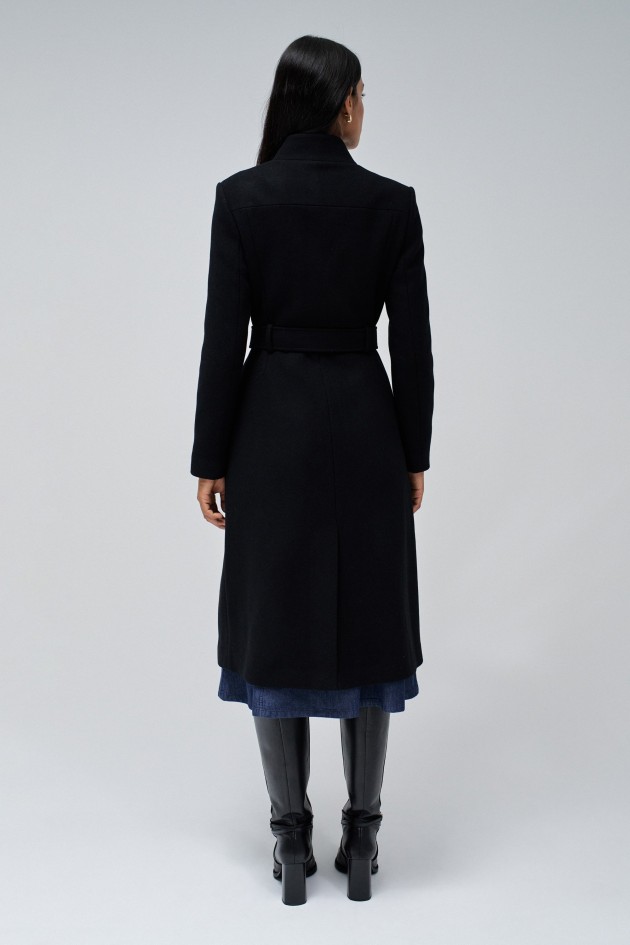 LONG GRACE WOOLLEN COAT WITH BELT