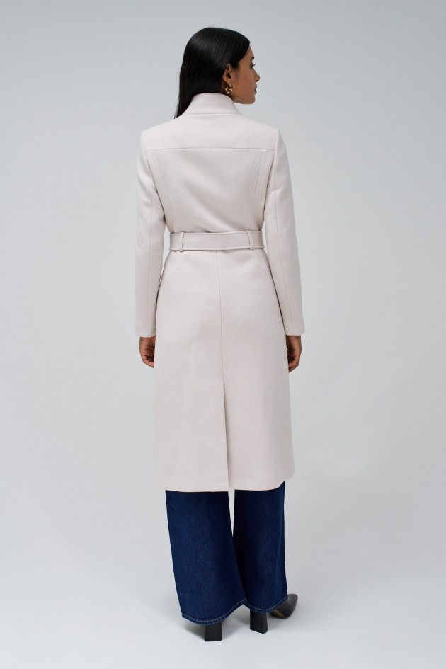 LONG GRACE WOOLLEN COAT WITH BELT