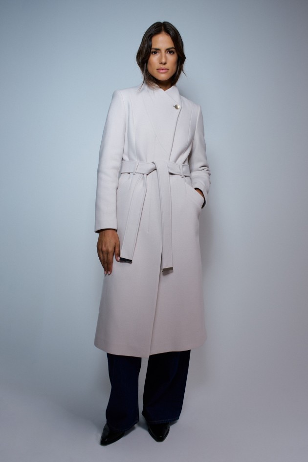 LONG GRACE WOOLLEN COAT WITH BELT