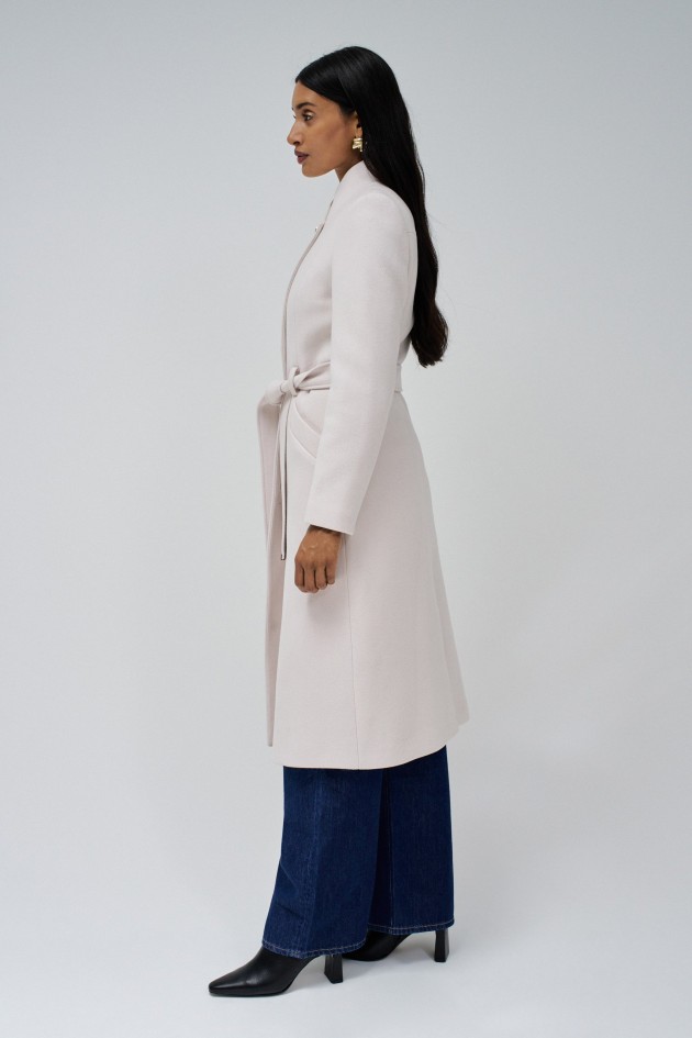 LONG GRACE WOOLLEN COAT WITH BELT