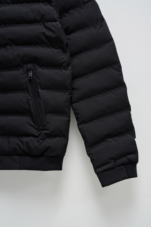 JEANSMANTEL PUFFER MIT TASCHE