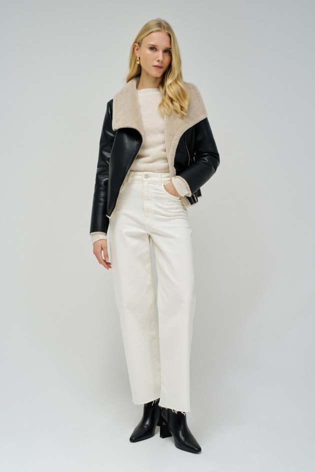 LEATHER EFFECT TRENCH COAT