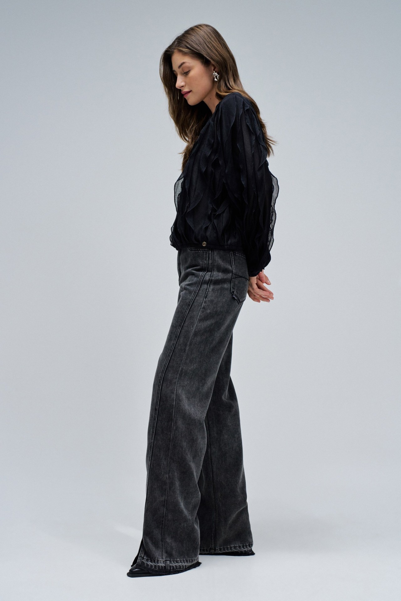 BLOUSE MET VOLANTS