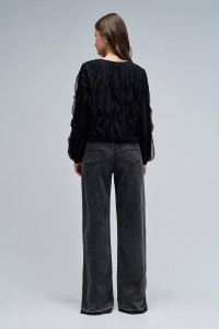 BLOUSE MET VOLANTS