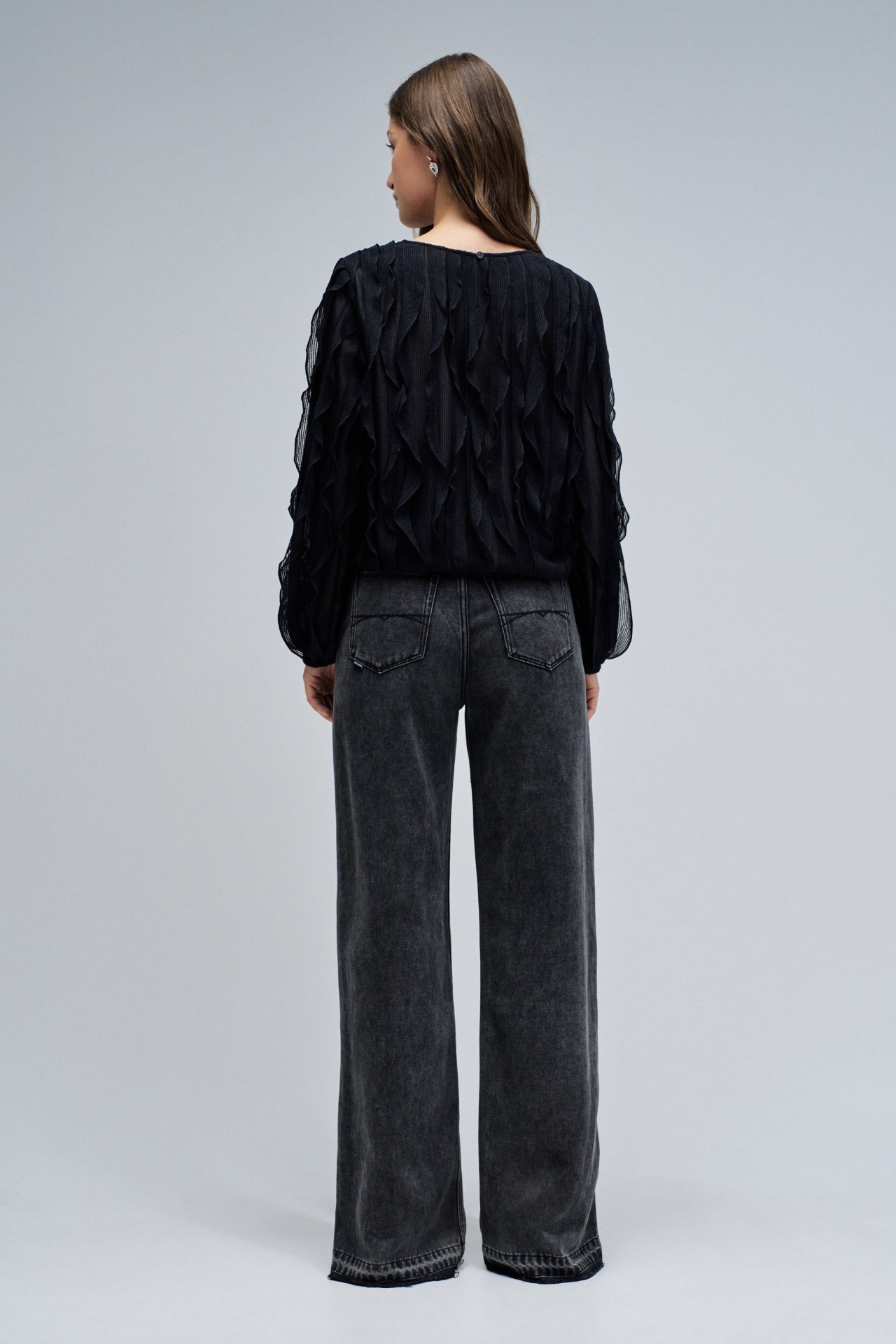 BLOUSE MET VOLANTS