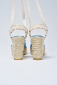WEDGE HEEL ESPADRILLES IN DENIM