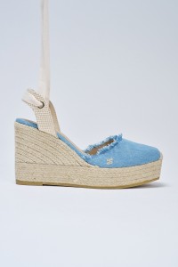 WEDGE HEEL ESPADRILLES IN DENIM
