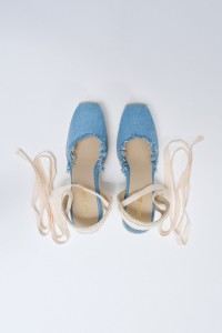 WEDGE HEEL ESPADRILLES IN DENIM