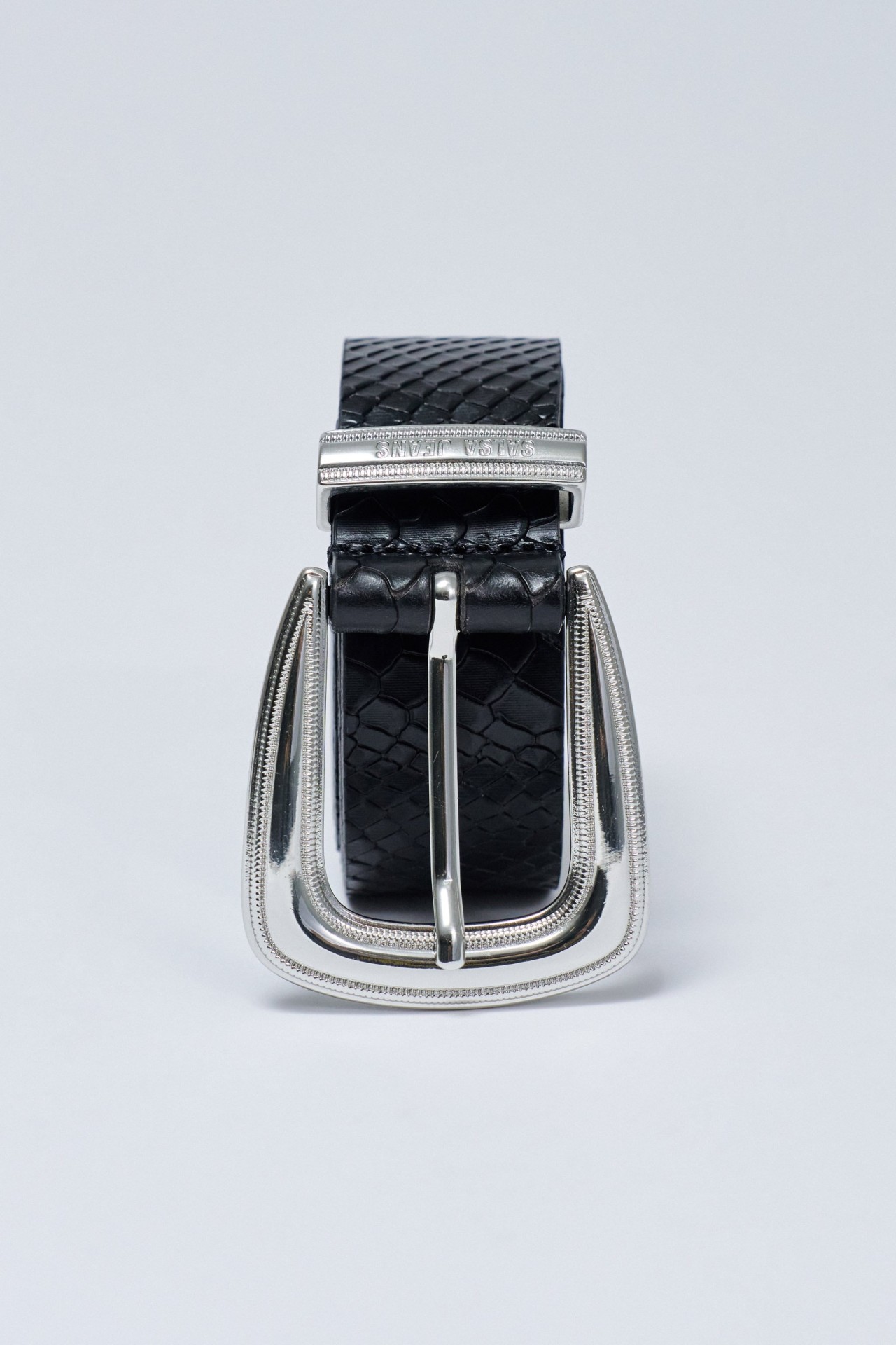 LEATHER BELT CROCODILE EFFECT