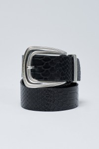 LEATHER BELT CROCODILE EFFECT