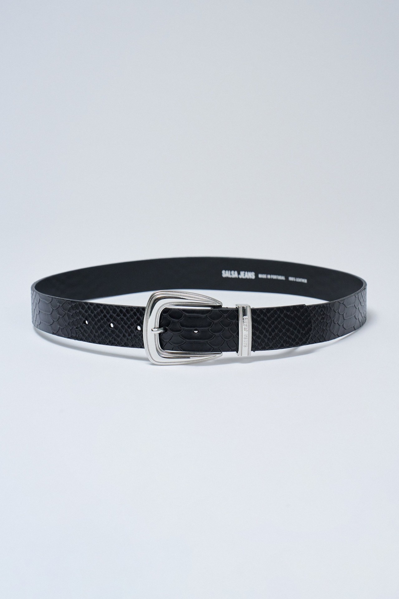 LEATHER BELT CROCODILE EFFECT