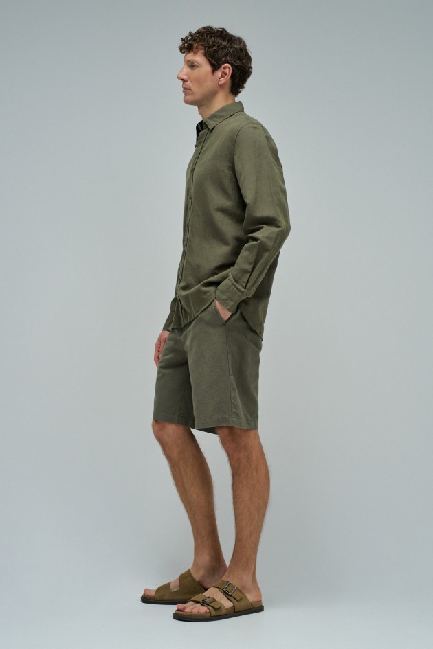 SHIRT WITH A MIX OF LINEN