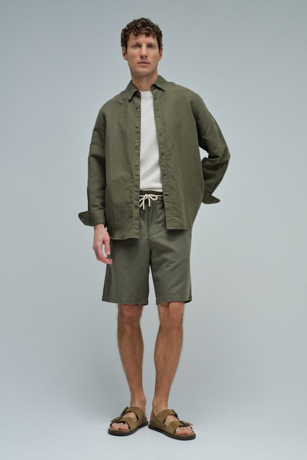 SHIRT WITH A MIX OF LINEN