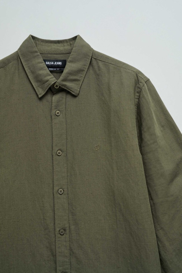 SHIRT WITH A MIX OF LINEN