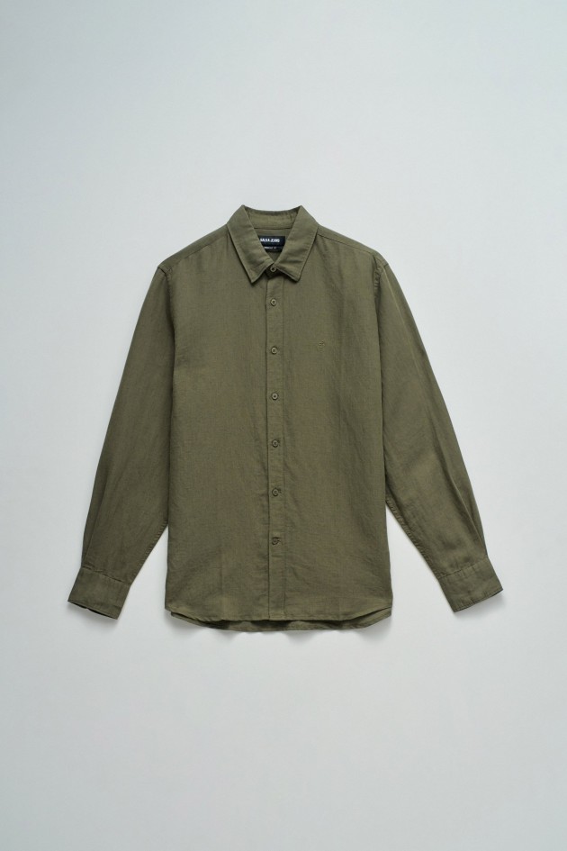 SHIRT WITH A MIX OF LINEN