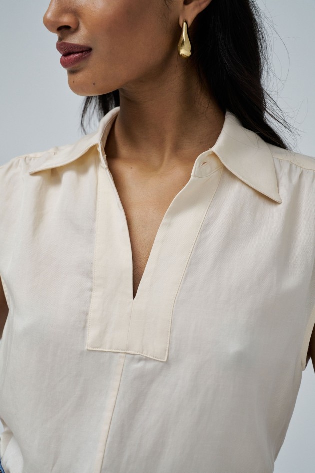 BLUSA EM LIGHTDENIM