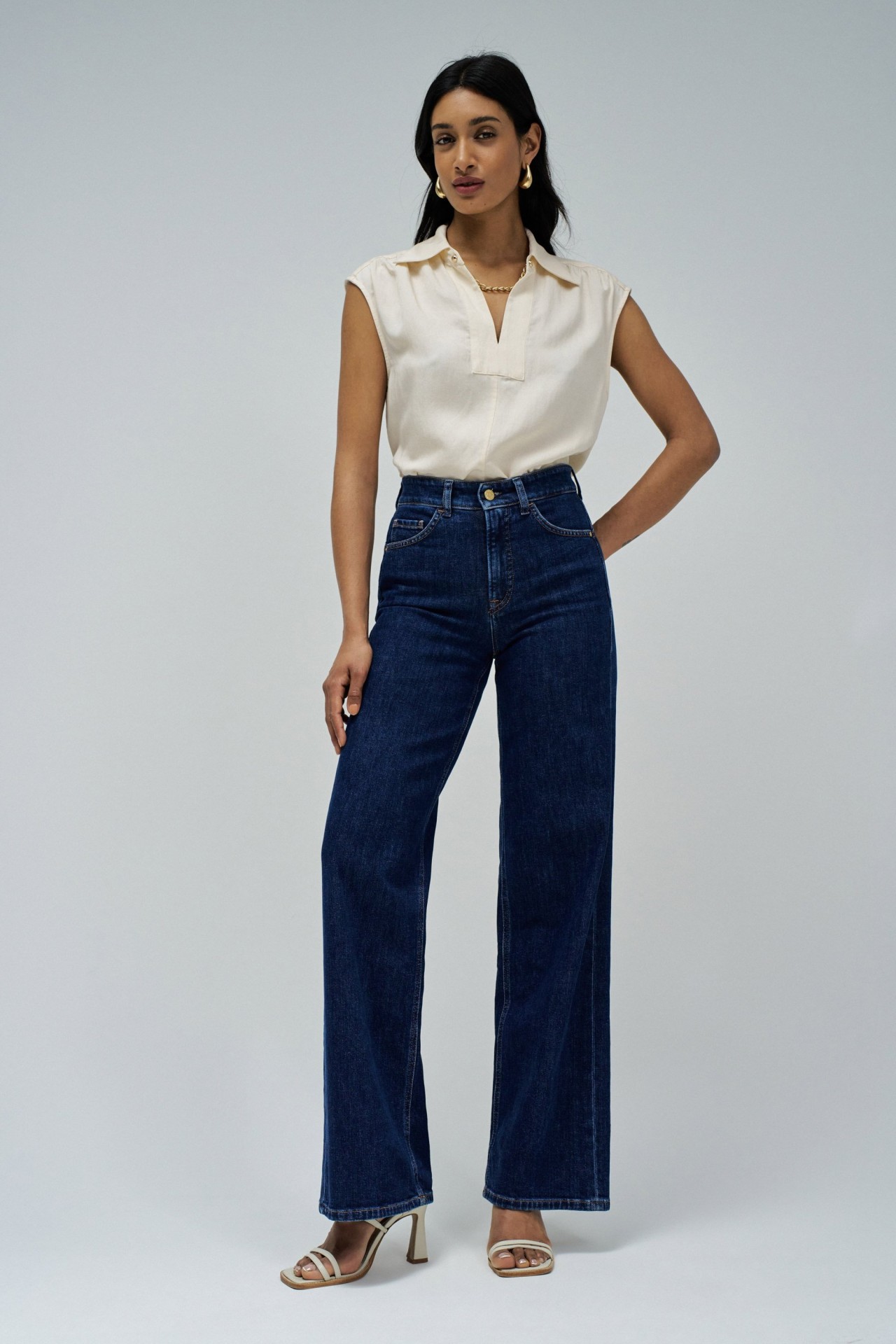 BLUSA EM LIGHTDENIM