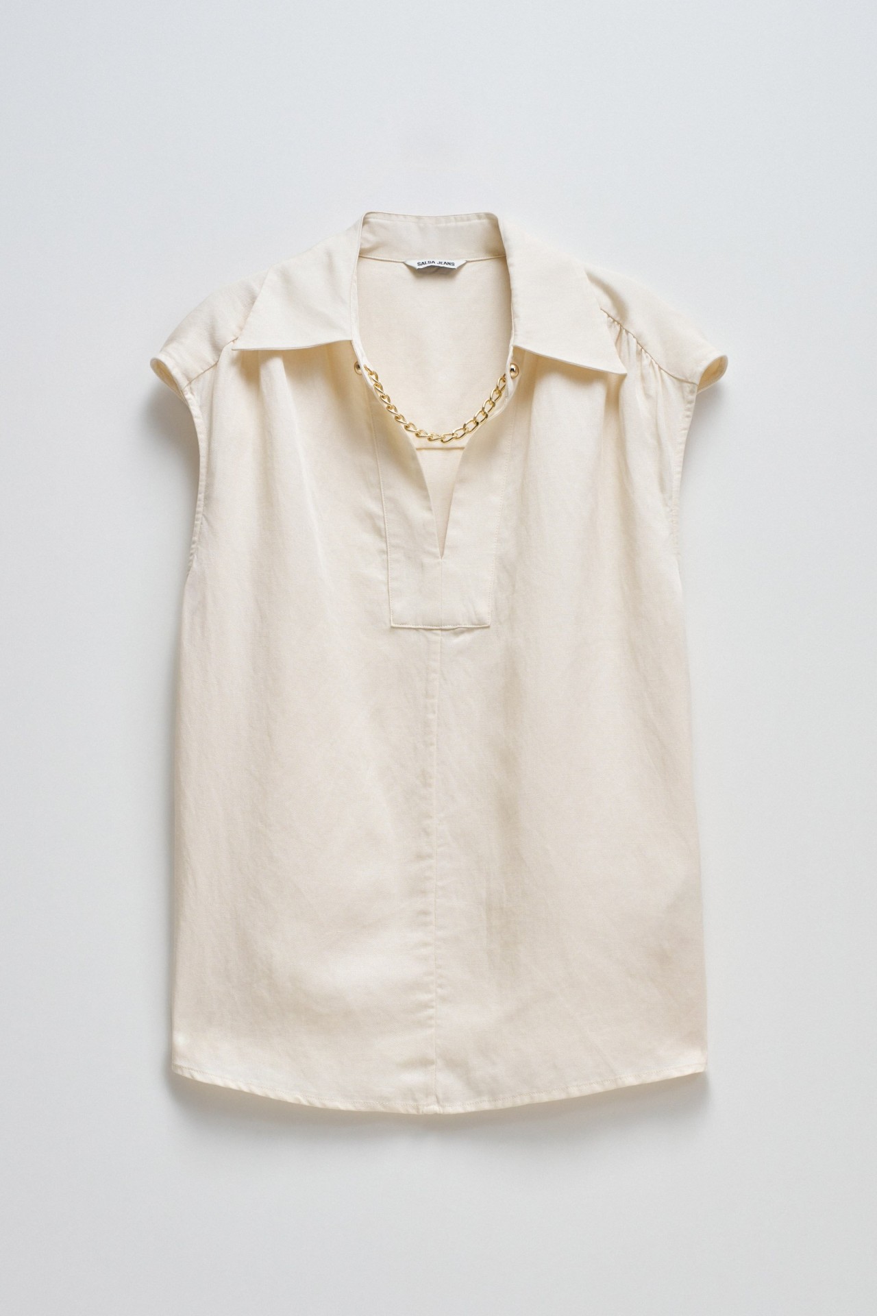 BLUSA EM LIGHTDENIM