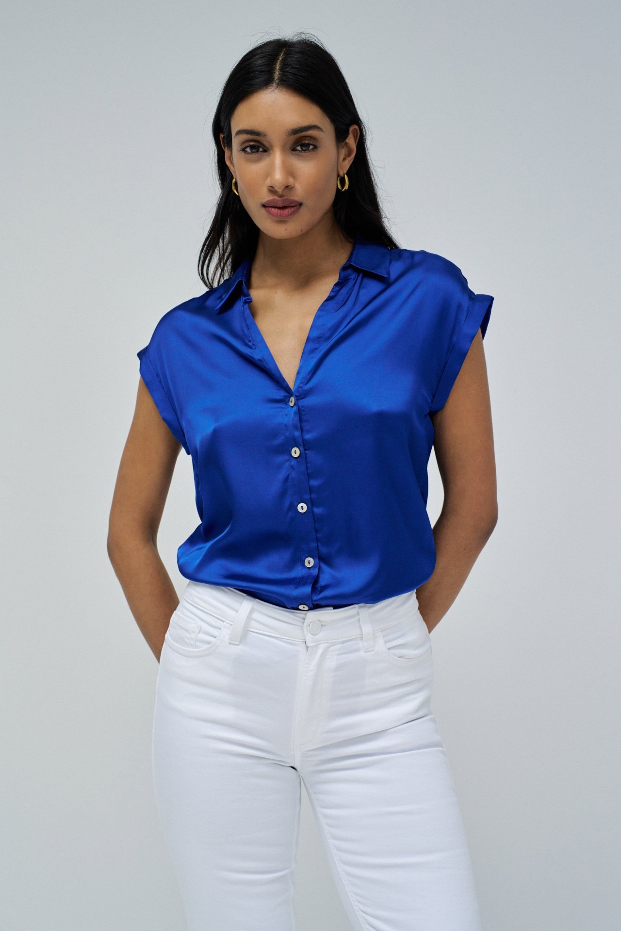 BLUSA ACETINADA