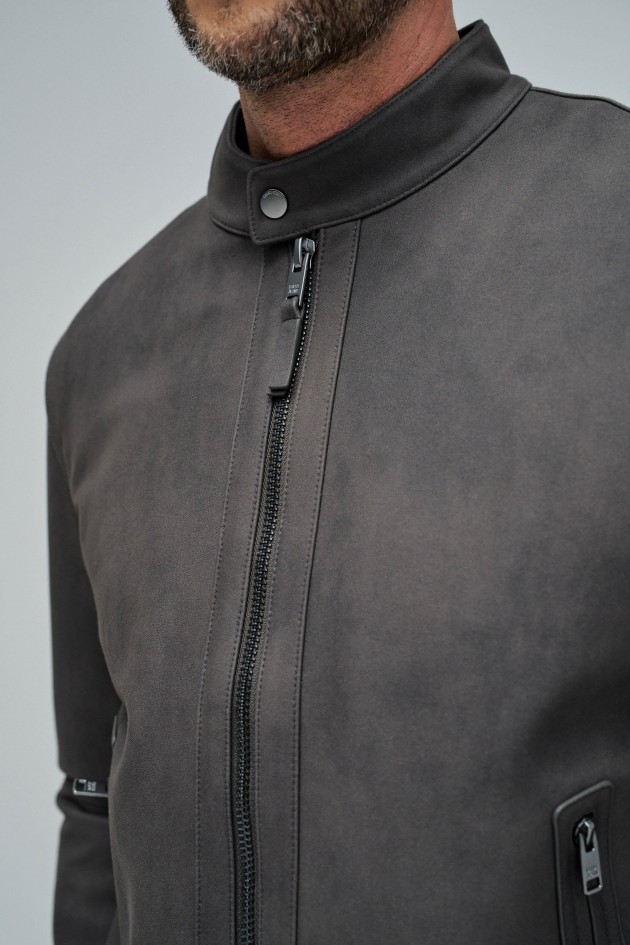 BLUSÃO BIKER EFEITO SUEDE