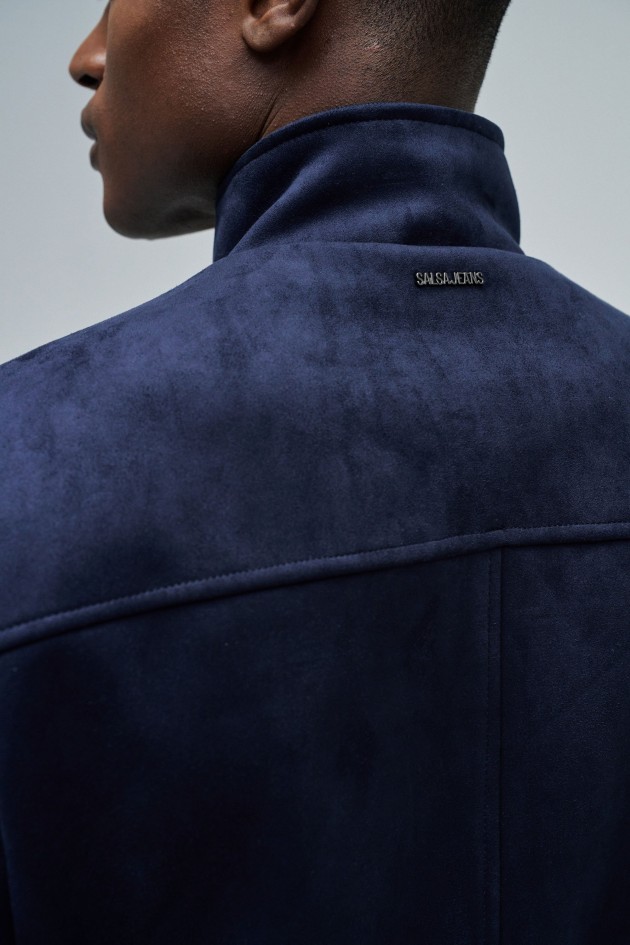 CASACO BOMBER EFEITO SUEDE