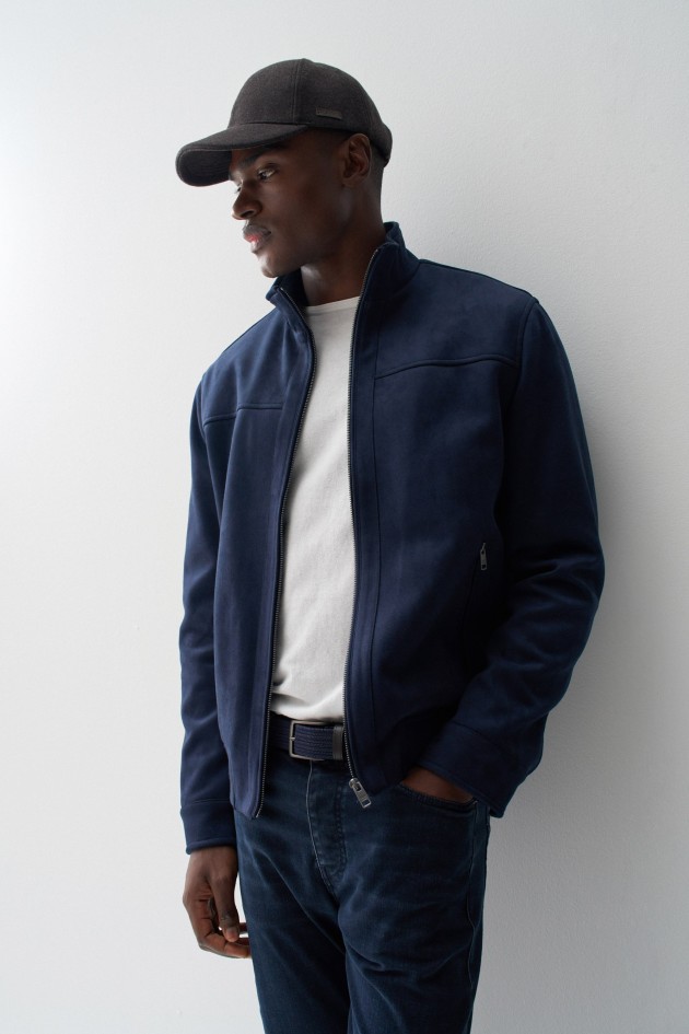 CASACO BOMBER EFEITO SUEDE