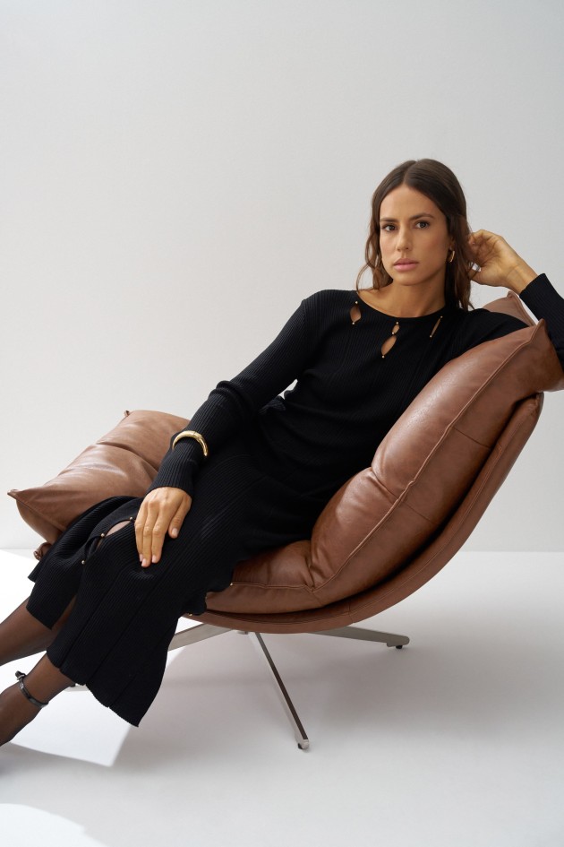 DRESS IN RIBBED KNIT