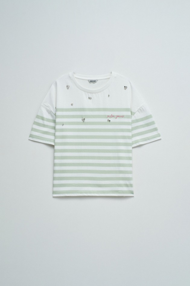 T-SHIRT MET STREPEN